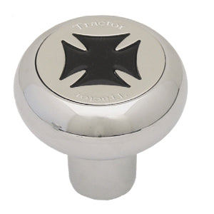 Chrome Tractor/Trailer Maltese Cross Air Valve Knob 2000+ Thread-On