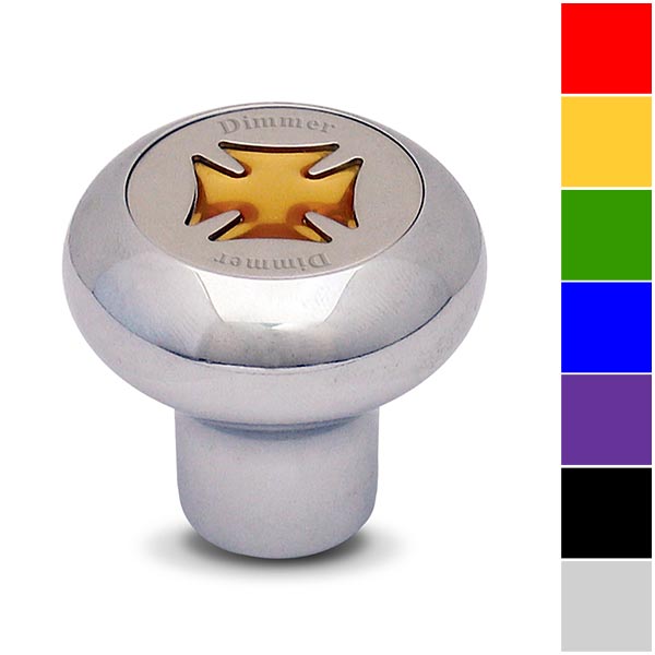 Chrome Maltese Cross Dashboard Control Knobs
