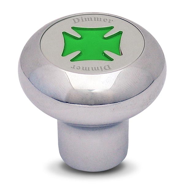 Chrome Maltese Cross Dashboard Control Knobs