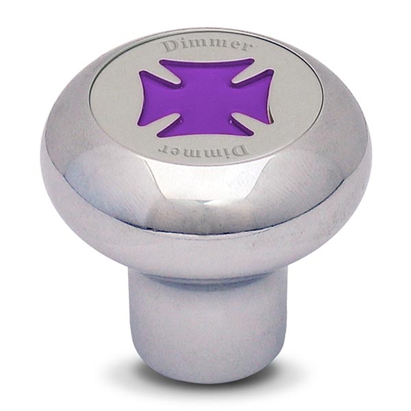 Chrome Maltese Cross Dashboard Control Knobs