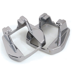 Intl Chrome Hood Latch Base Cover - Cab Base