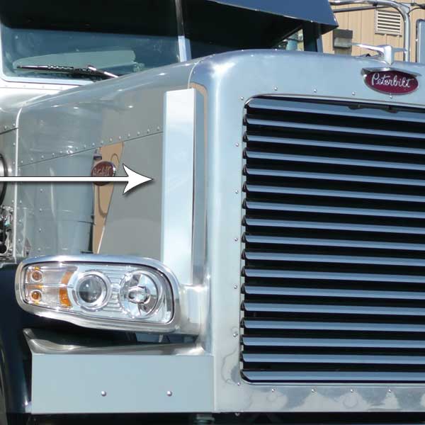 Peterbilt 389 Side Hood Deflectors