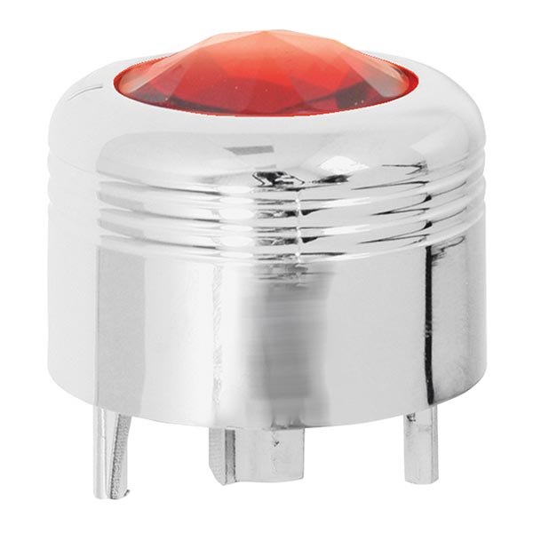 Peterbilt Chrome A/C Knob with Jewel