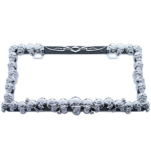 Chrome Skull License Plate Frame