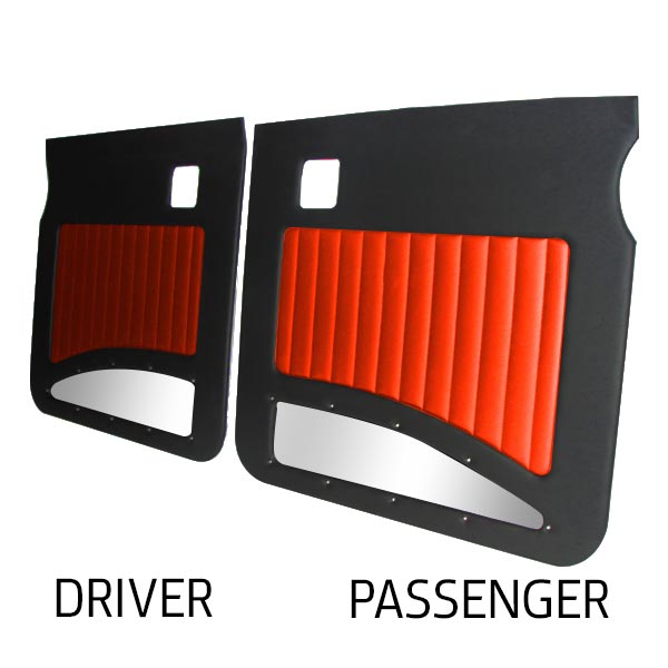 PB 359, 379 Black/Red Street Rod Door Panels