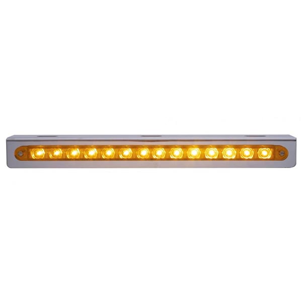12" Amber 14 LED strip Light with Stainles Bracket