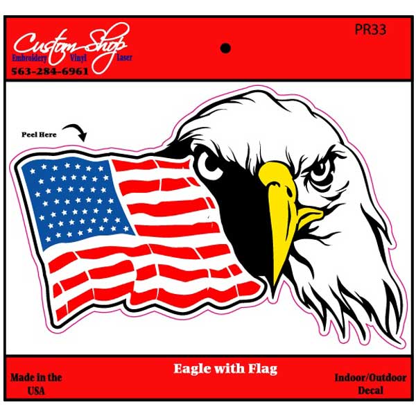 Eagle with Flag Decal
