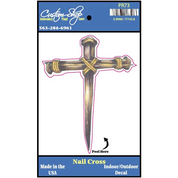 Nail Cross Vinyl Decal