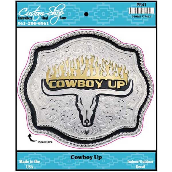 Cowboy Up Vinyl Decal