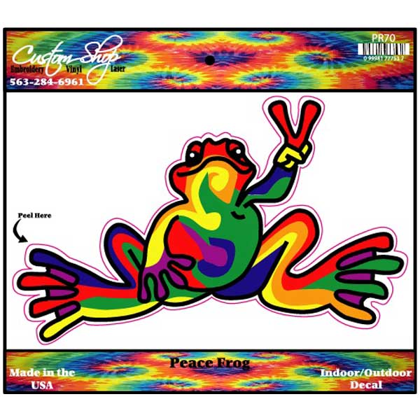 Peace Frog Vinyl Decal