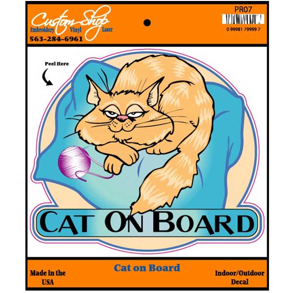Cat On Board Decal