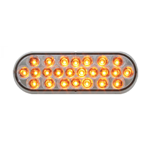 6" 24 LED Oval Pearl Strobe Light