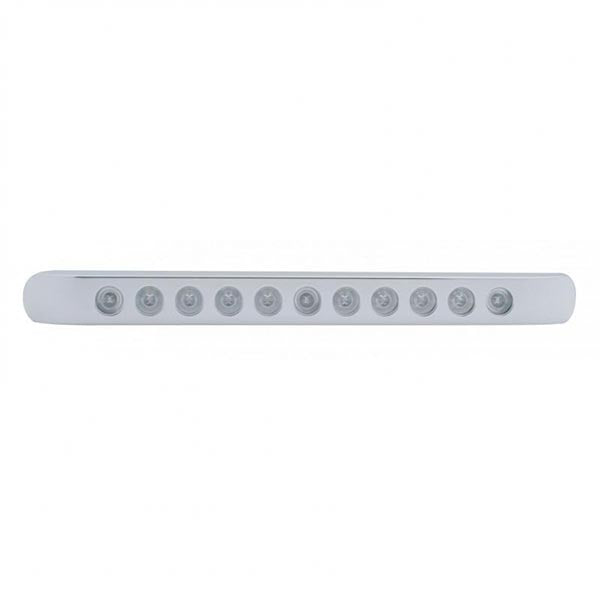 17" Amber 11 LED Turn Signal Light Bar with Bezel