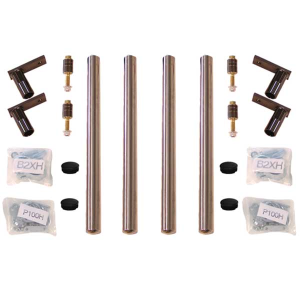 Stainless TT Twin Single Axle Fender Bracket Kit