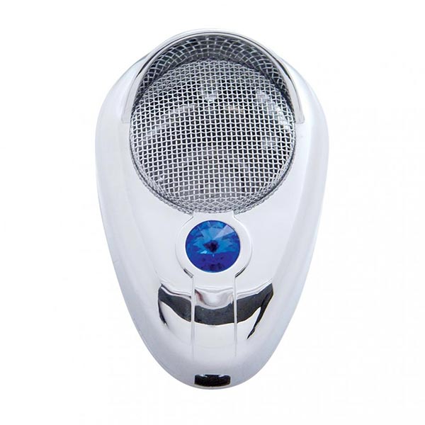Chrome Signature CB Microphone Cover with Crystal Diamond and Visor
