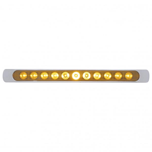 17" Amber 11 LED Turn signal Light Bar with Bezel