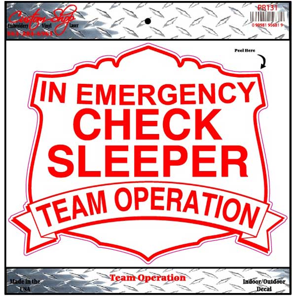 Check Sleeper Decal