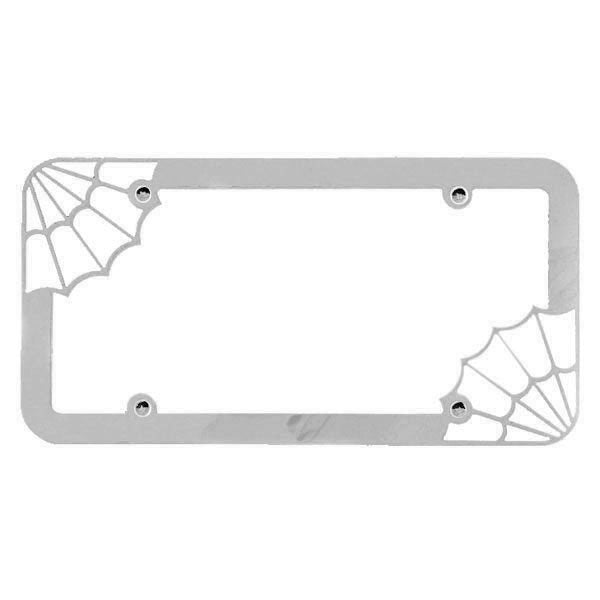 Stainless Steel Spider Web License Plate Frame