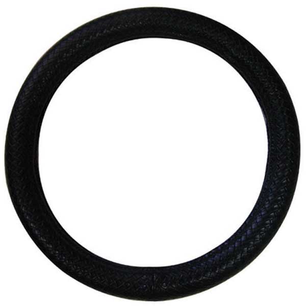 Deluxe Black Woven Rope Steering Wheel Cover 15"