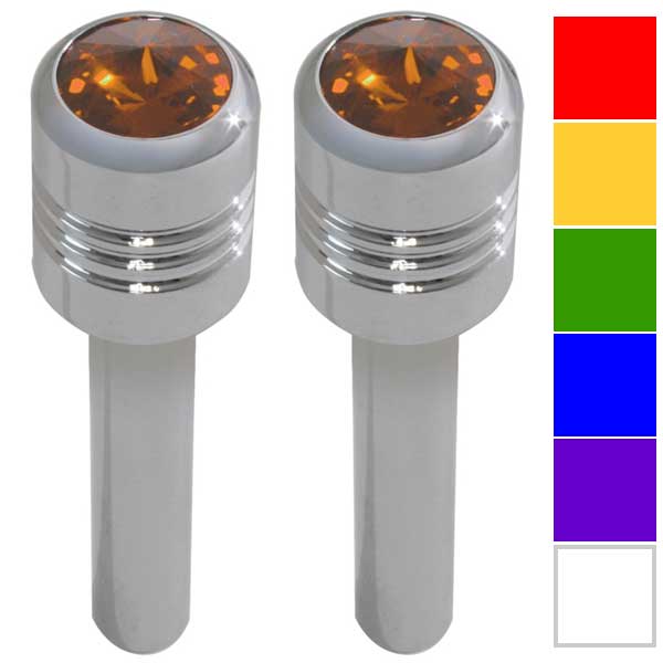 Chrome Aluminum Door Lock Knob with Jewel