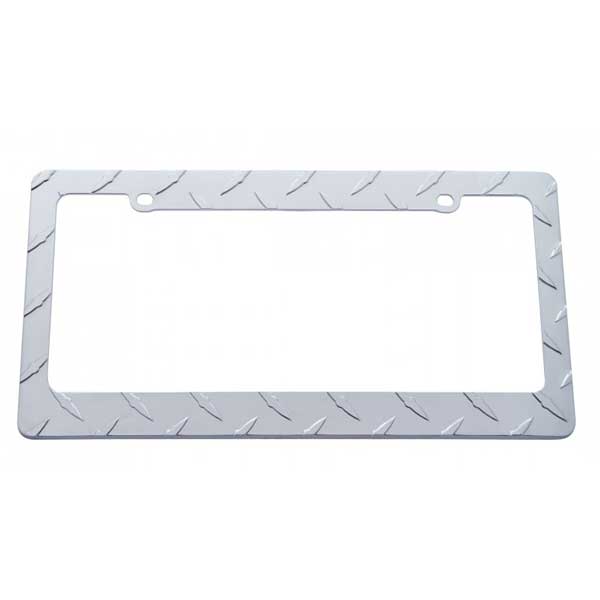 Diamond Plate License Plate Frame
