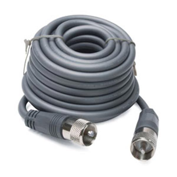 18' Gray CB Antenna Mini-8 Coax Cable