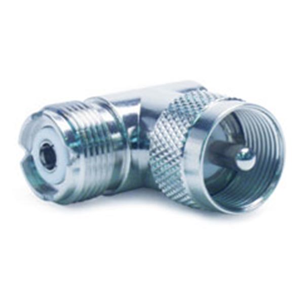 90-Degree "L" PL-259 to SO-239 Connector