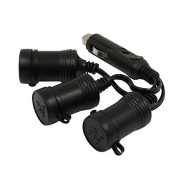 3 Outlet Cigarette Lighter Adapter with Cord