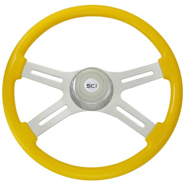 4 Spoke Painted Wood Steering Wheels 18"