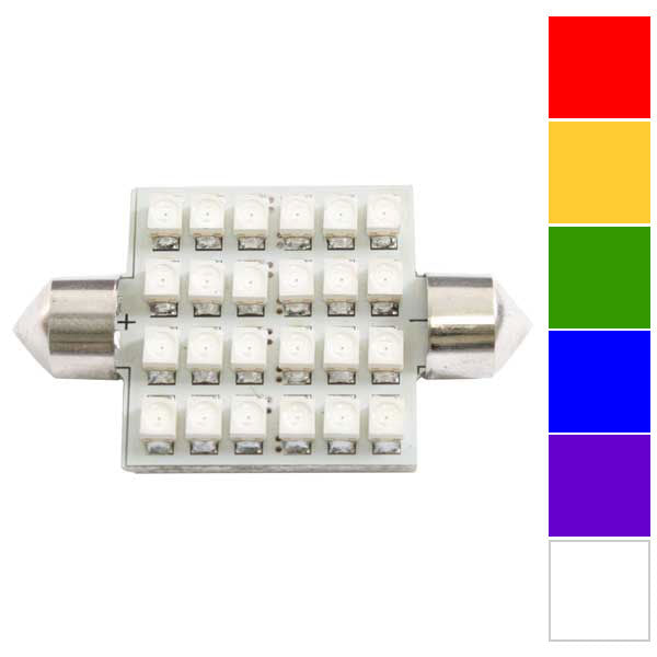 211 24 LED Dome Light Bulbs 44mm (PR)