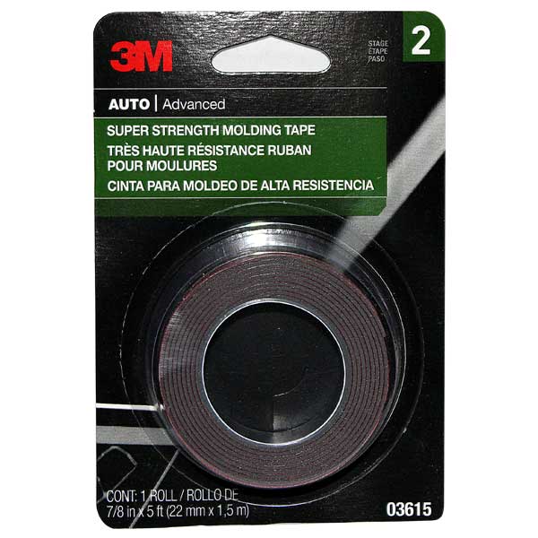 3M 7/8" x 5' Super Strength Molding Tape
