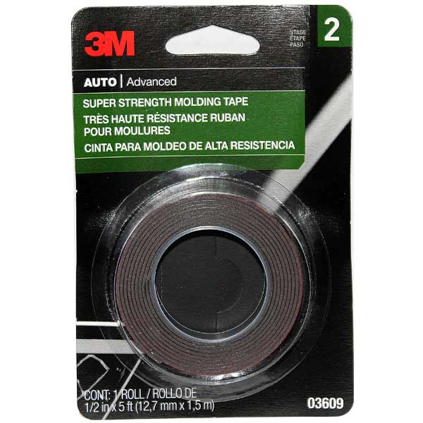 3M Super Strength Molding Tape 1/2" x 5'