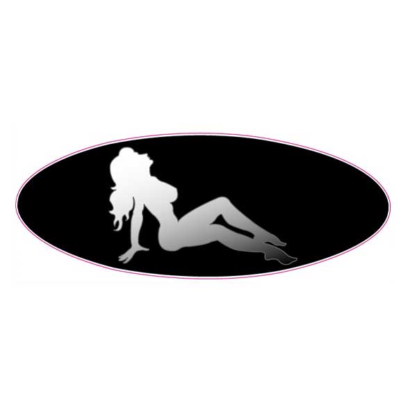 Sitting Lady Peterbilt Hood Emblem Decals (pr)