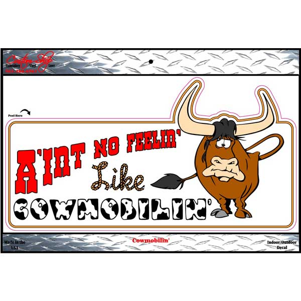 Cowmobilin' Decal