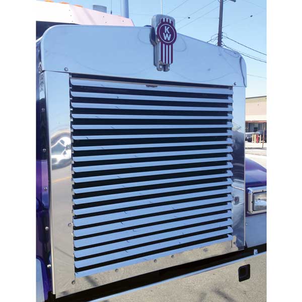 Stainless Steel L-Hood Grill Surround for 1990 - 2024 Kenworth W900L