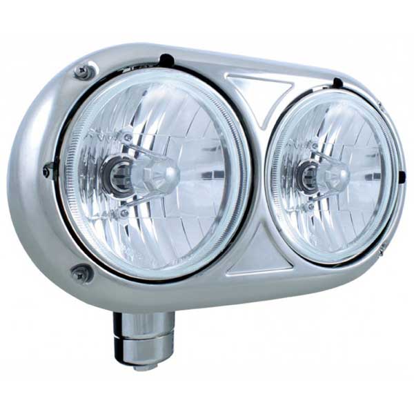 Peterbilt 359 Stainless Classic Dual Headlight