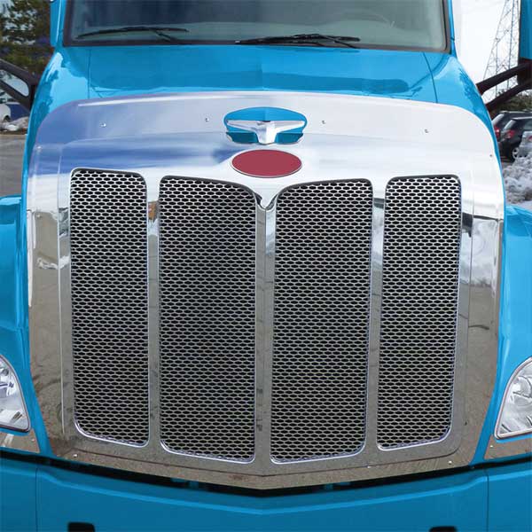 Peterbilt 579 Grill Surround and Bugshield