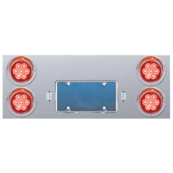 SS Standard Rear Center Panel with 4" Reflector LEDs. LP and Visors