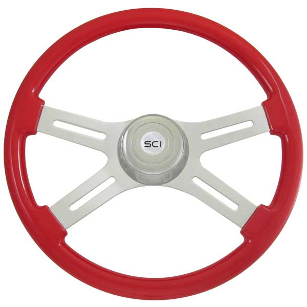 4 Spoke Painted Wood Steering Wheels 18"