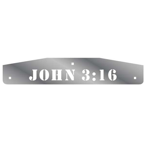 SS John 3:16 Mud Flap Weights w/Back Plates (PR)