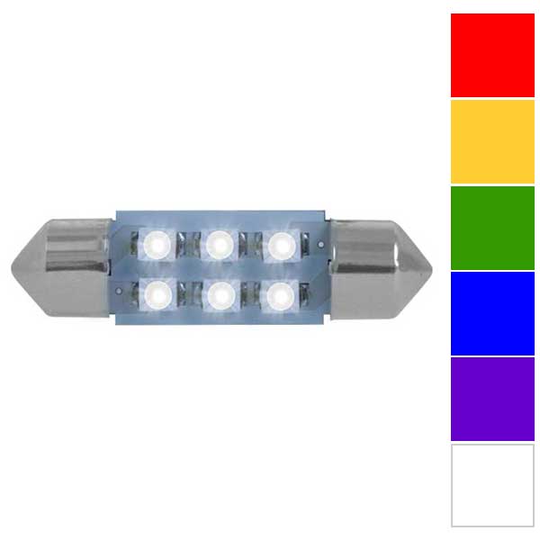 211 6 LED Dome Light Bulbs 36mm (PR)