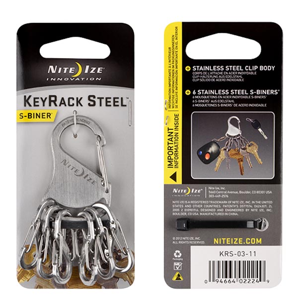 Keyrack Steel S-Biner Key Ring Clip