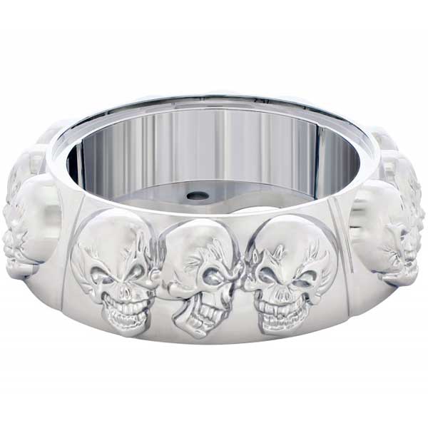 Chrome Skull Steering Wheel Bezel