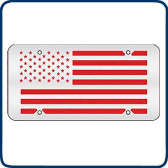 Vanity Plates with Color Background