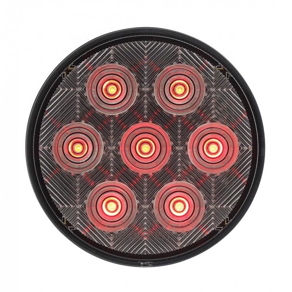 4" Red/Clear 7 LED Stop, Turn & Tail Light