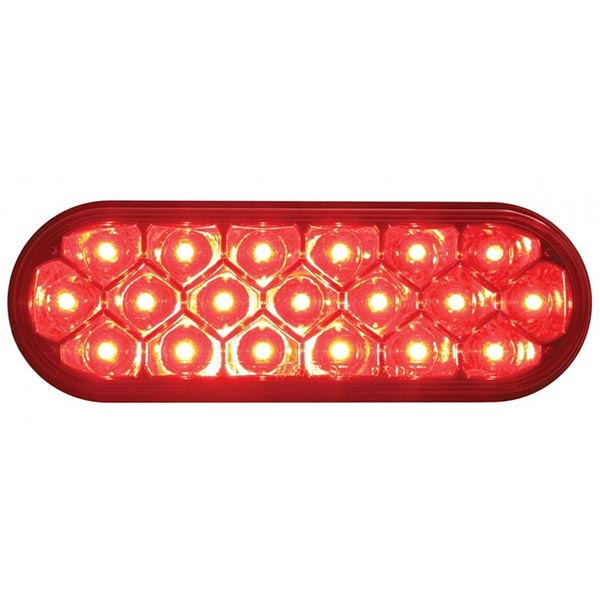 Red 19 LED Reflector Oval Stop, Turn & Tail Light