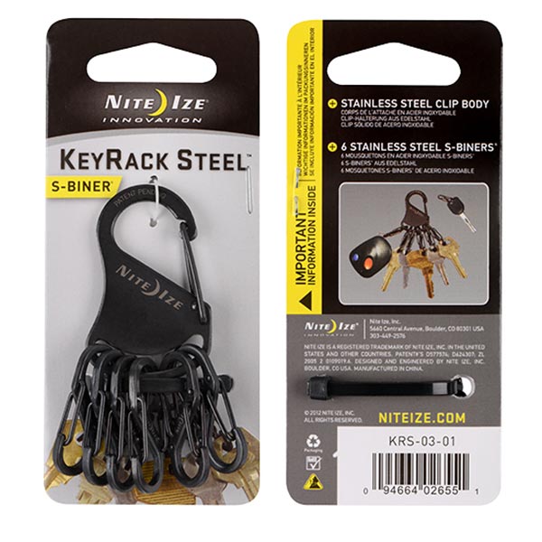 Keyrack Steel S-Biner Key Ring Clip