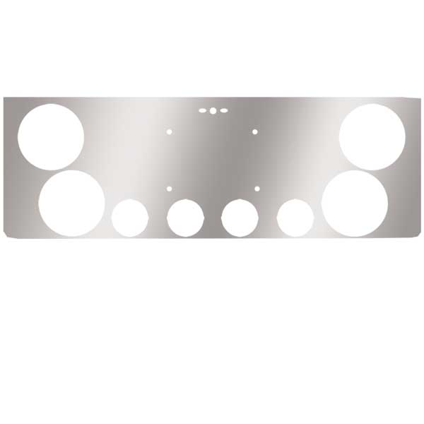 Stainless Rear Center Panel with 4" and 2" Cutouts