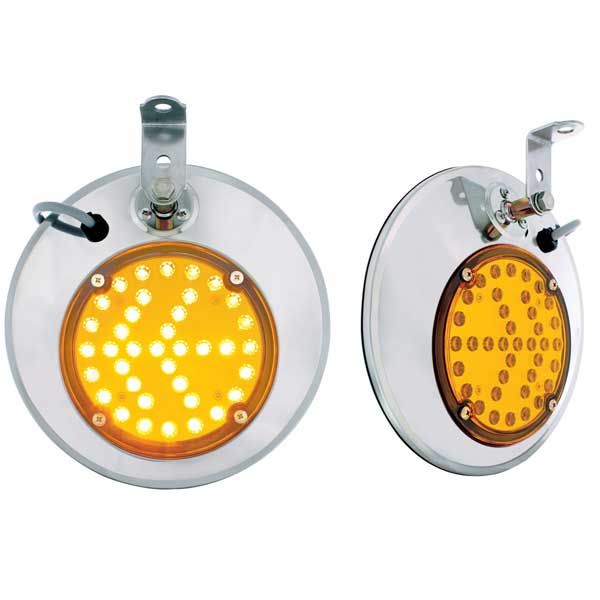 8.5" Convex Mirror with Turn Signal LED