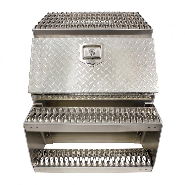 24" Aluminum Step Saddle Box